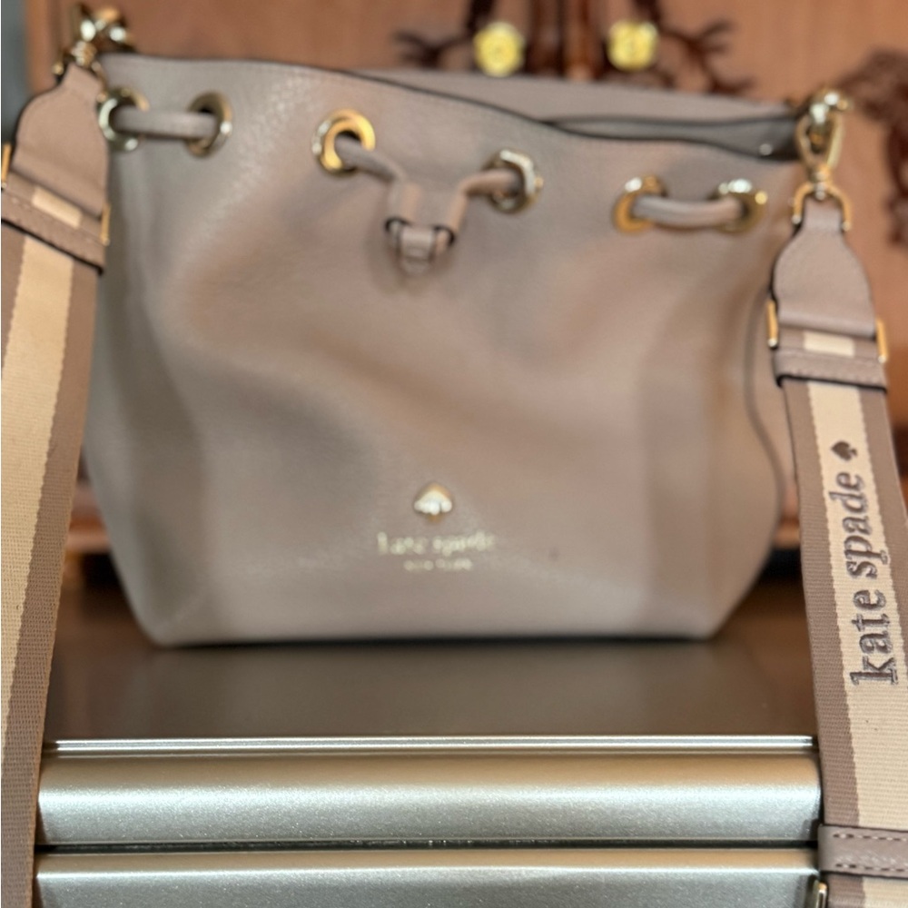 Kate Spade Gray Structured Shoulder Bag